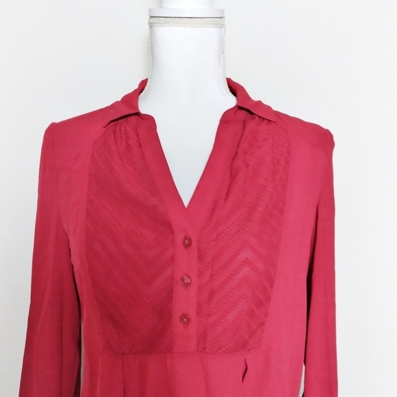 Maeve Anthropologie Red Popover Blouse - Picture 3 of 7